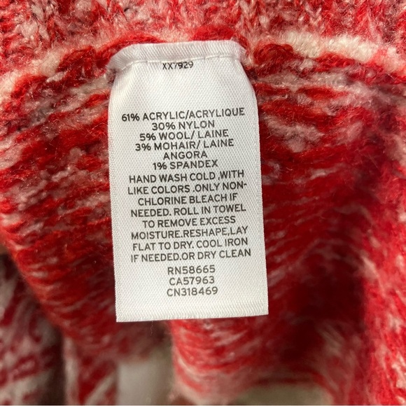 Caslon Jacquard Button Cowl Neck Sweater-Knit Poncho relaxed fit Cabincore XS/S - Picture 9 of 15